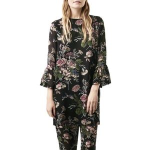 GANNI Bartlett Georgette Mini Dress & Pant Set